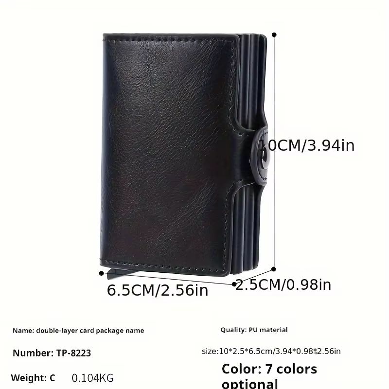 RFIDShield DuoAlloy PopUp Card Wallet  PU Leather  Aluminum Alloy 3
