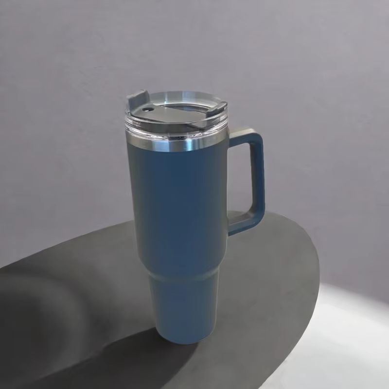 MegaSip 1200 ML40 Oz DoubleWall Insulated Tumbler  Handle  Straw Travel Cup 5