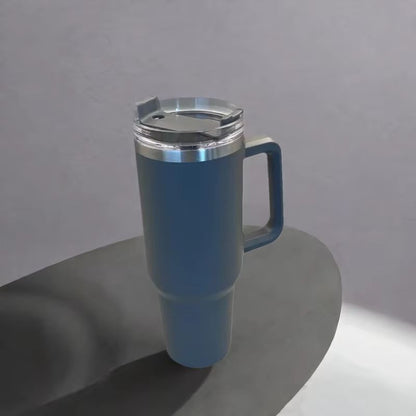 MegaSip 1200 ML40 Oz DoubleWall Insulated Tumbler  Handle  Straw Travel Cup 5