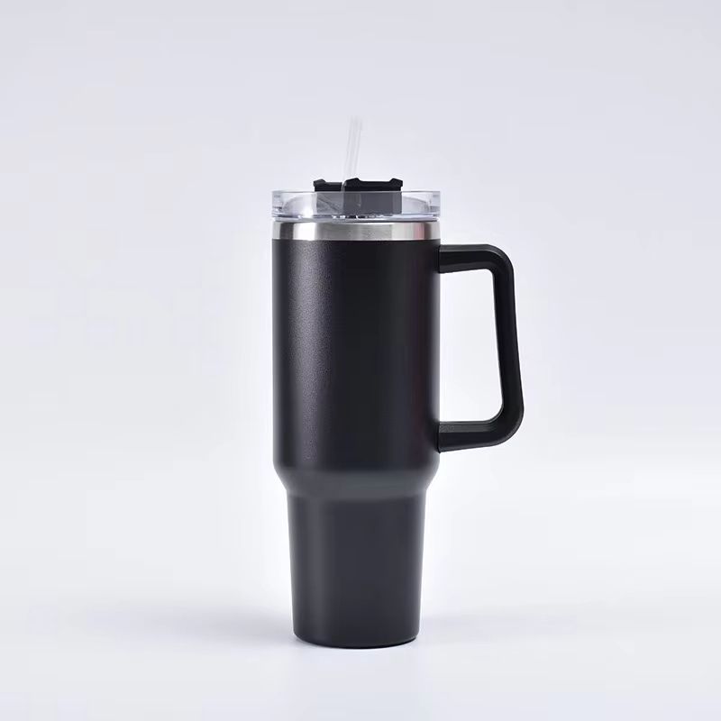 MegaSip 1200 ML40 Oz DoubleWall Insulated Tumbler  Handle  Straw Travel Cup 7