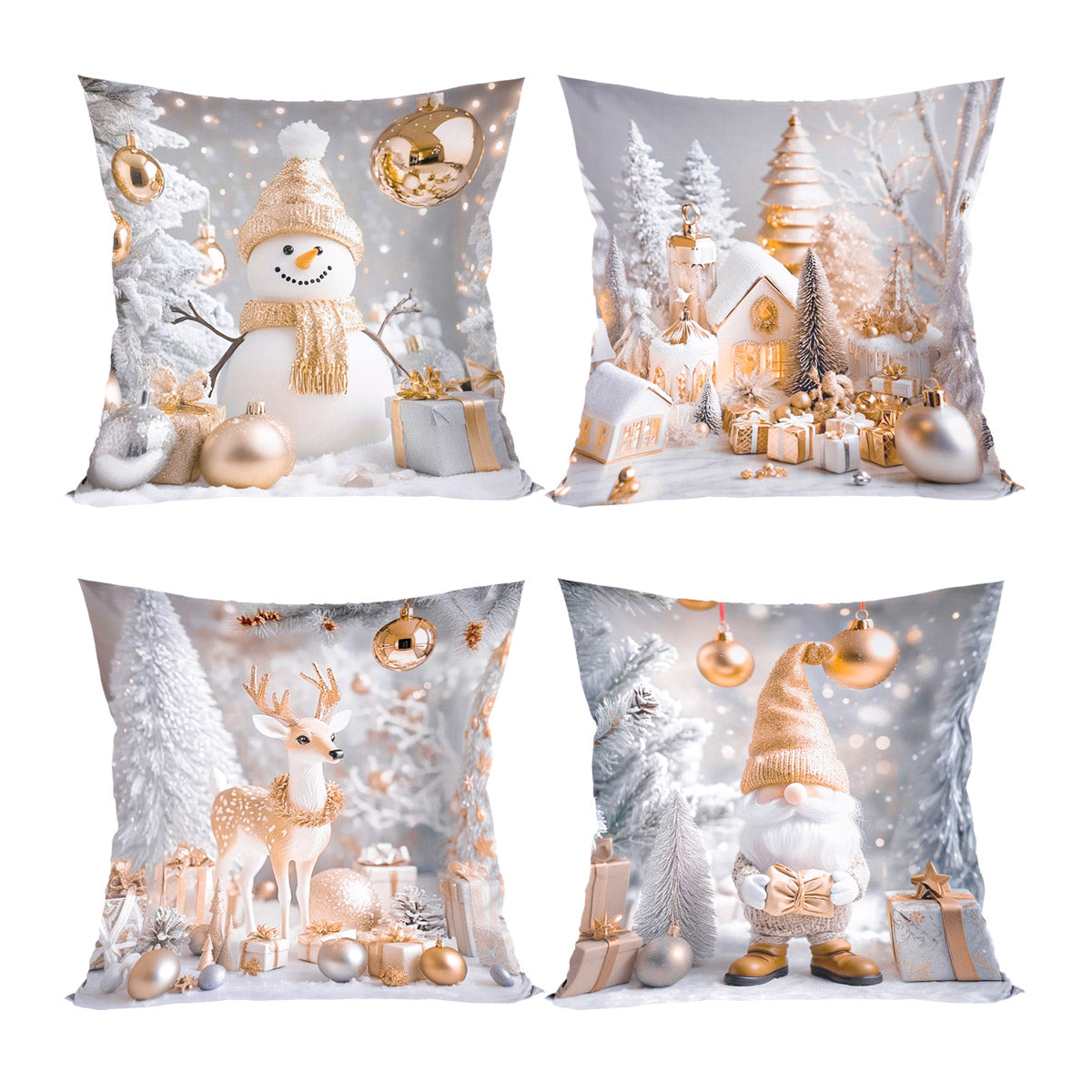Home Decorations Christmas Ornament Pillow Case, Merry Christmas Cushion Cover, New Year Gifts, Navidad Gifts
