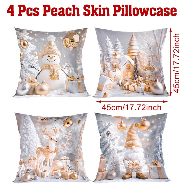 Home Decorations Christmas Ornament Pillow Case, Merry Christmas Cushion Cover, New Year Gifts, Navidad Gifts
