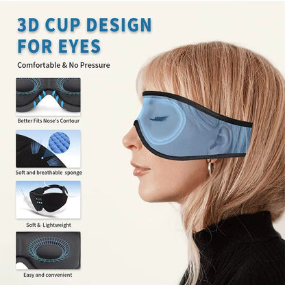 DreamSound 3D Wireless Sleep Mask With Bluetooth Headphones  Builtin HD Speaker Eye Mask 2
