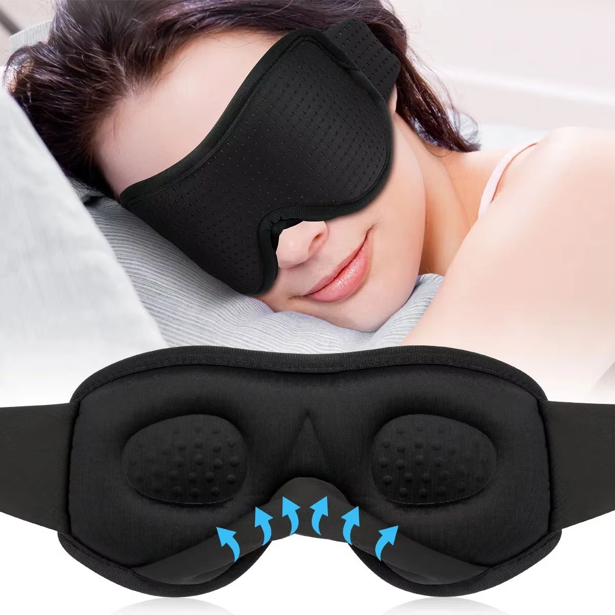 SleepVoid 3D Contoured Sleep Mask  Sanctuary For Travel Daytime Naps  Night Rest 1