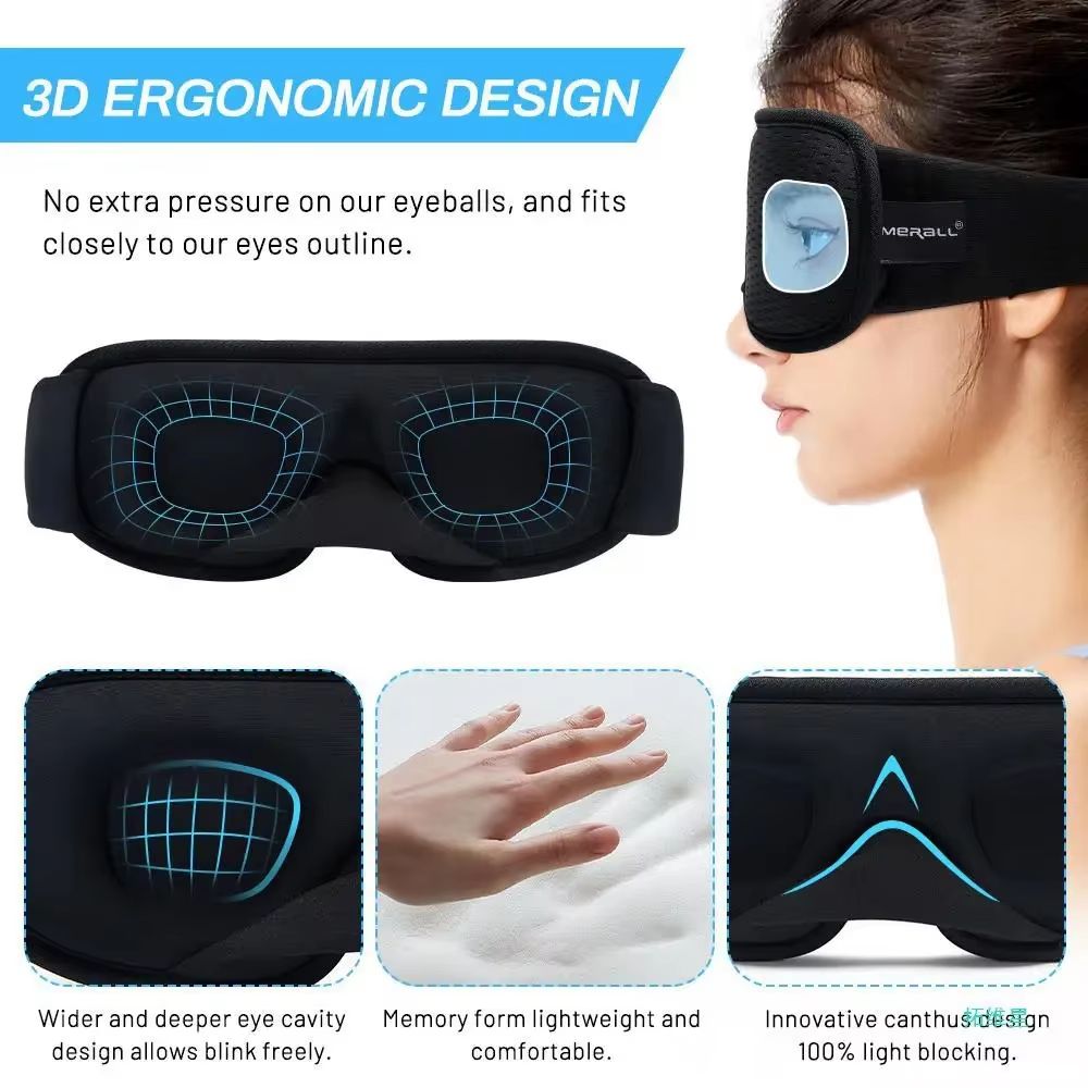 SleepVoid 3D Contoured Sleep Mask  Sanctuary For Travel Daytime Naps  Night Rest 2