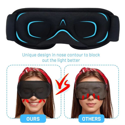 SleepVoid 3D Contoured Sleep Mask  Sanctuary For Travel Daytime Naps  Night Rest 5