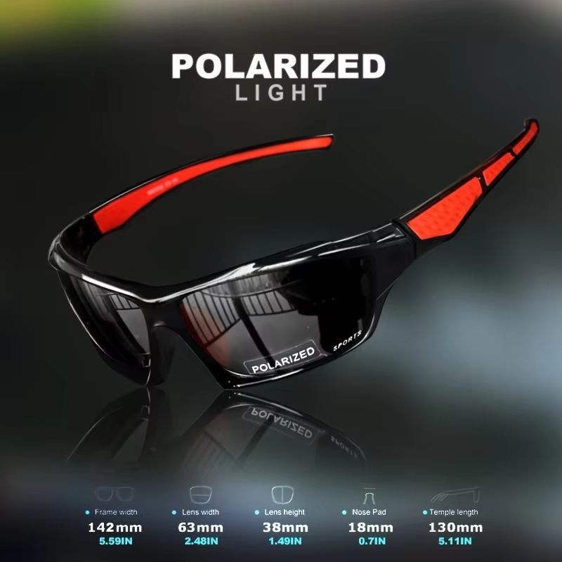 ProGlide 2in1 Sports Polarized Sunglasses  Lightweight NightVision Shades For Cycling Driving  Fish 1
