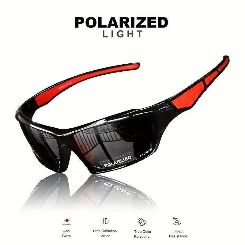ProGlide 2in1 Sports Polarized Sunglasses  Lightweight NightVision Shades For Cycling Driving  Fish 2