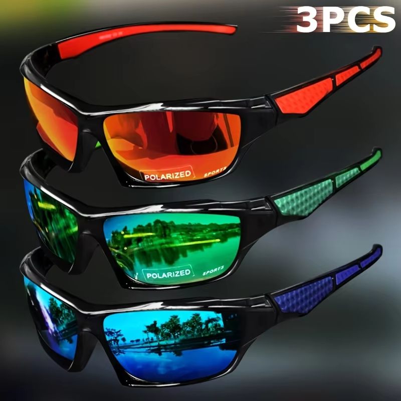 ProGlide 2in1 Sports Polarized Sunglasses  Lightweight NightVision Shades For Cycling Driving  Fish 14