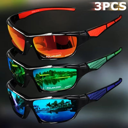 ProGlide 2in1 Sports Polarized Sunglasses  Lightweight NightVision Shades For Cycling Driving  Fish 14