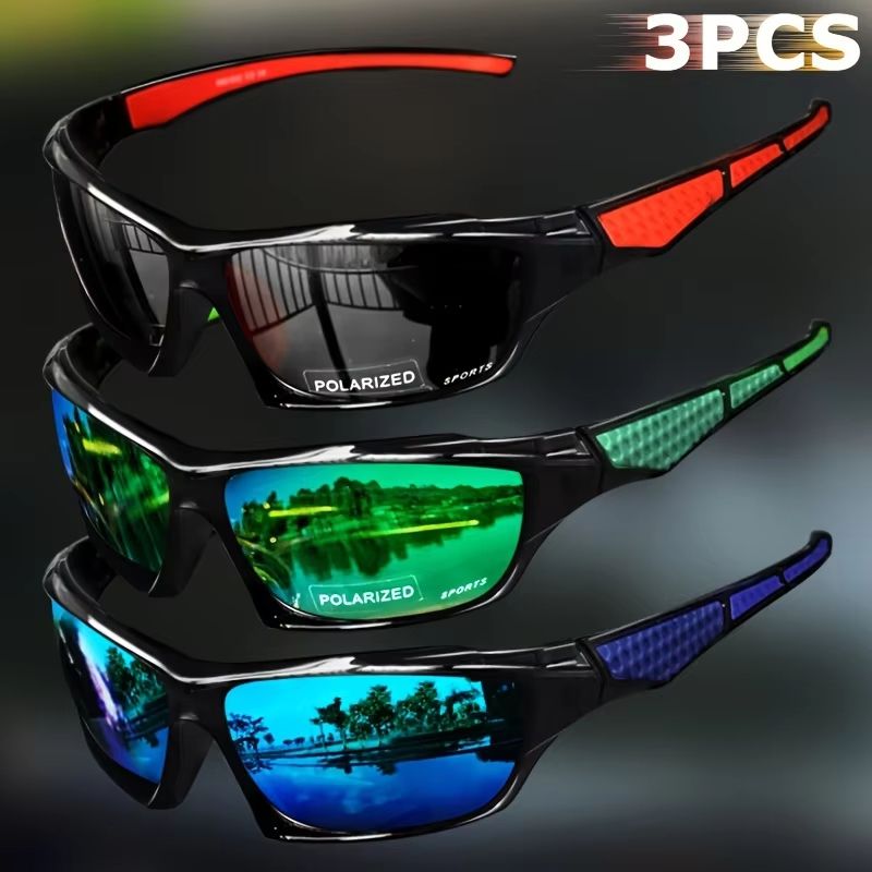 ProGlide 2in1 Sports Polarized Sunglasses  Lightweight NightVision Shades For Cycling Driving  Fish 15