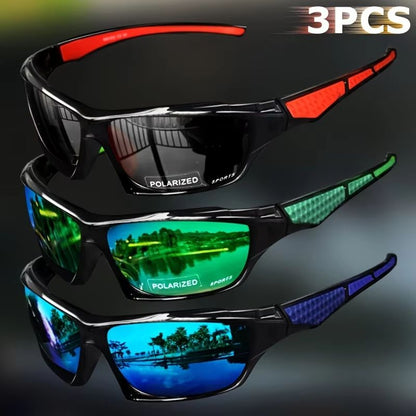 ProGlide 2in1 Sports Polarized Sunglasses  Lightweight NightVision Shades For Cycling Driving  Fish 15
