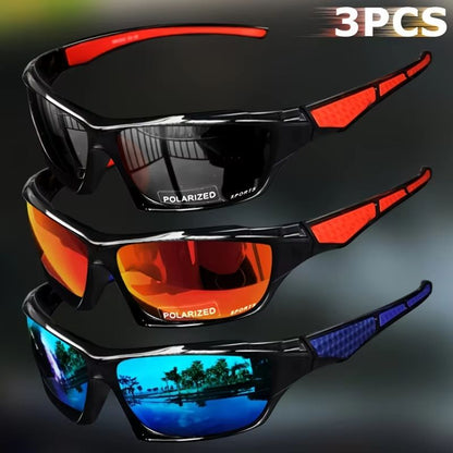 ProGlide 2in1 Sports Polarized Sunglasses  Lightweight NightVision Shades For Cycling Driving  Fish 6