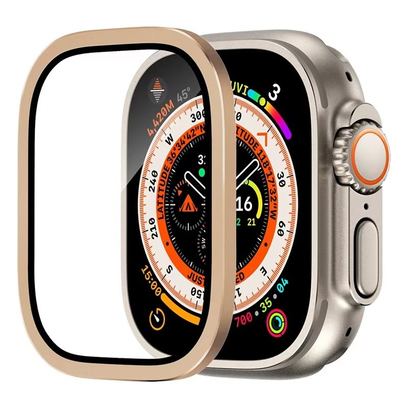 RuggedGuard Alloy  9H Tempered Glass Shield  FullCoverage For Apple Watch Ultra 49 Mm 9