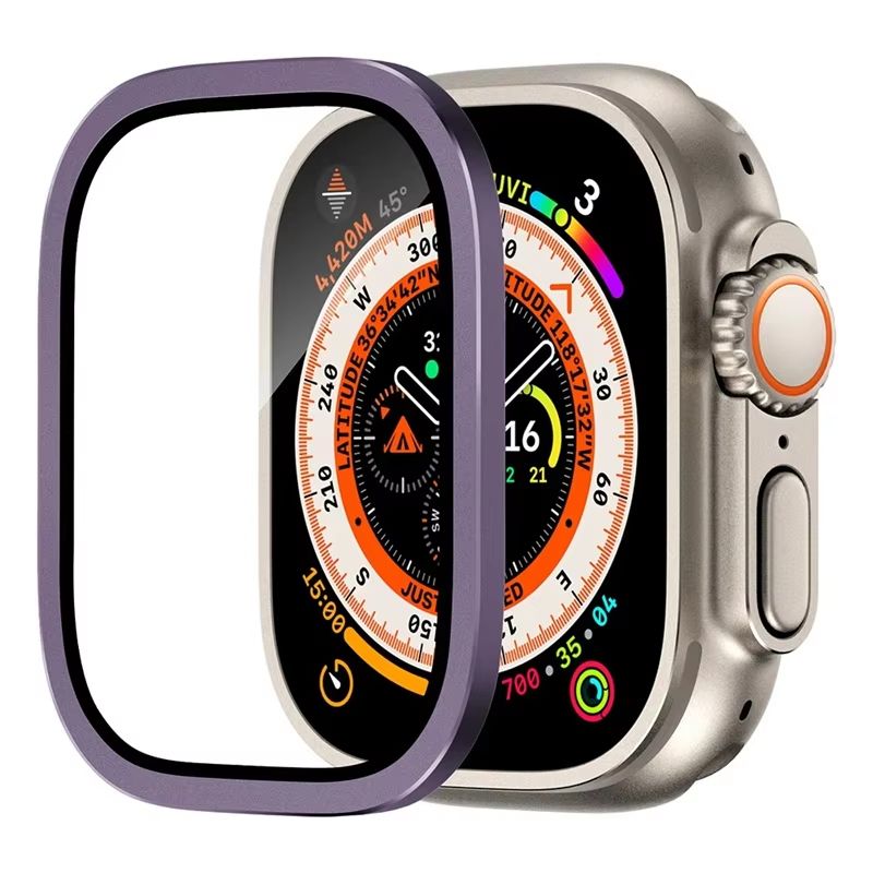 RuggedGuard Alloy  9H Tempered Glass Shield  FullCoverage For Apple Watch Ultra 49 Mm 10