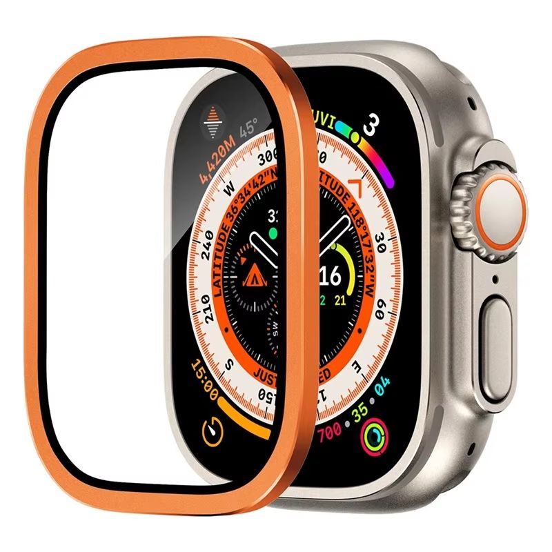 RuggedGuard Alloy  9H Tempered Glass Shield  FullCoverage For Apple Watch Ultra 49 Mm 12