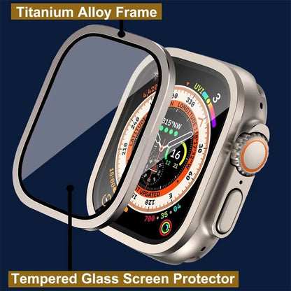 RuggedGuard Alloy  9H Tempered Glass Shield  FullCoverage For Apple Watch Ultra 49 Mm 2