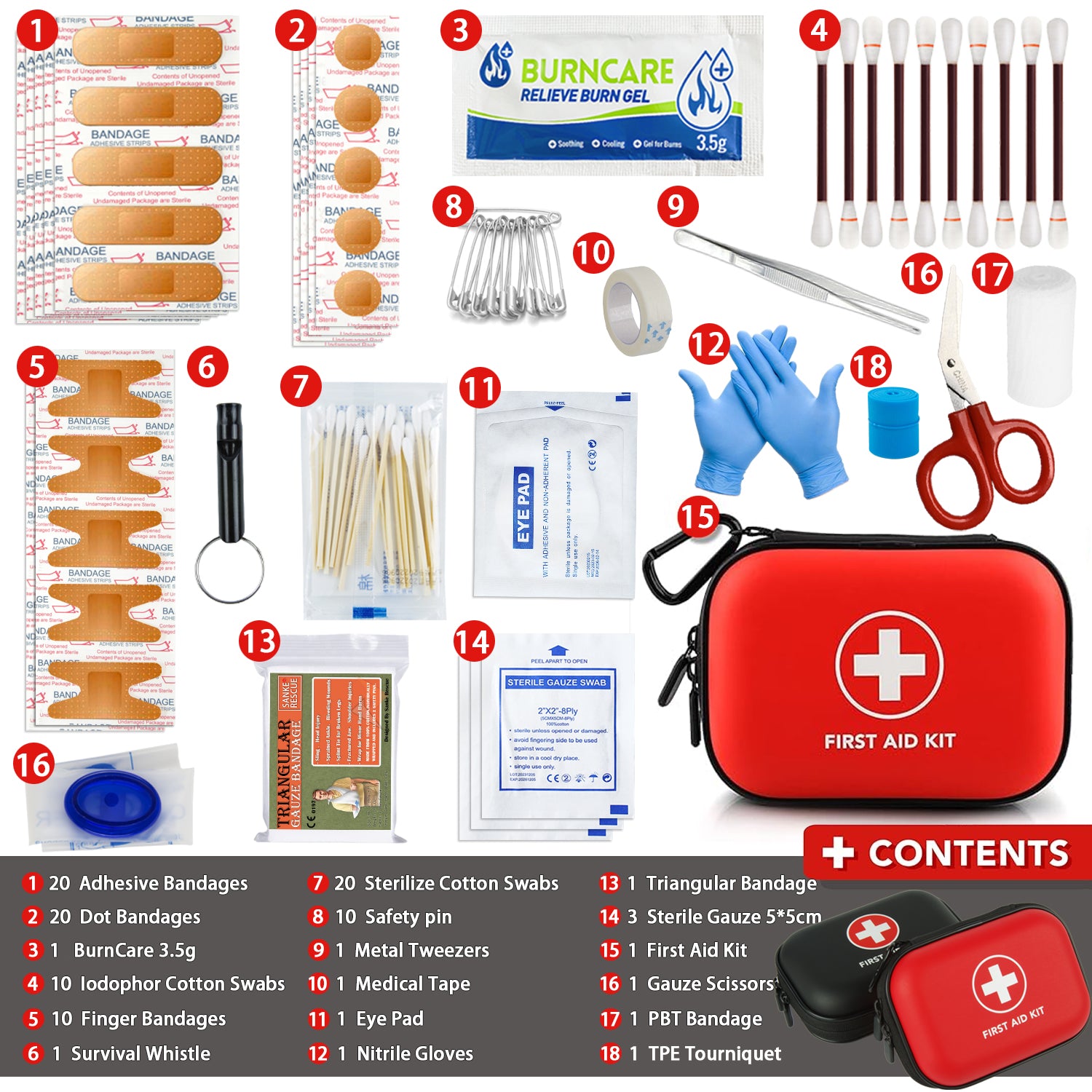 Portable First Aid Kit Home Emergency Medical Bag Multifunctional Outdoor Camping Hiking EDC Safety 1