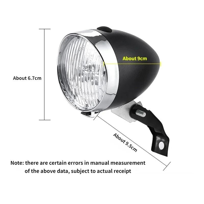 Retro LED Bicycle Headlight With Bracket For Night Riding 3