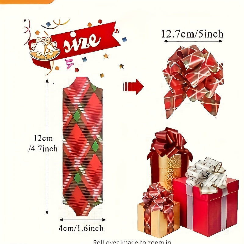 Christmas Gift BowFestive Plastic Ribbon Ties For Wrapping Decorations And Wedding Favors Birthday  1