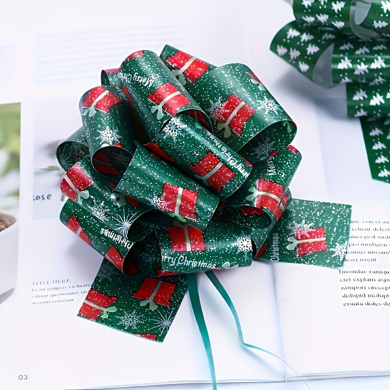 Christmas Gift BowFestive Plastic Ribbon Ties For Wrapping Decorations And Wedding Favors Birthday  2