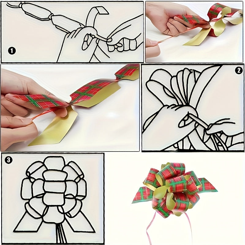 Christmas Gift BowFestive Plastic Ribbon Ties For Wrapping Decorations And Wedding Favors Birthday  4