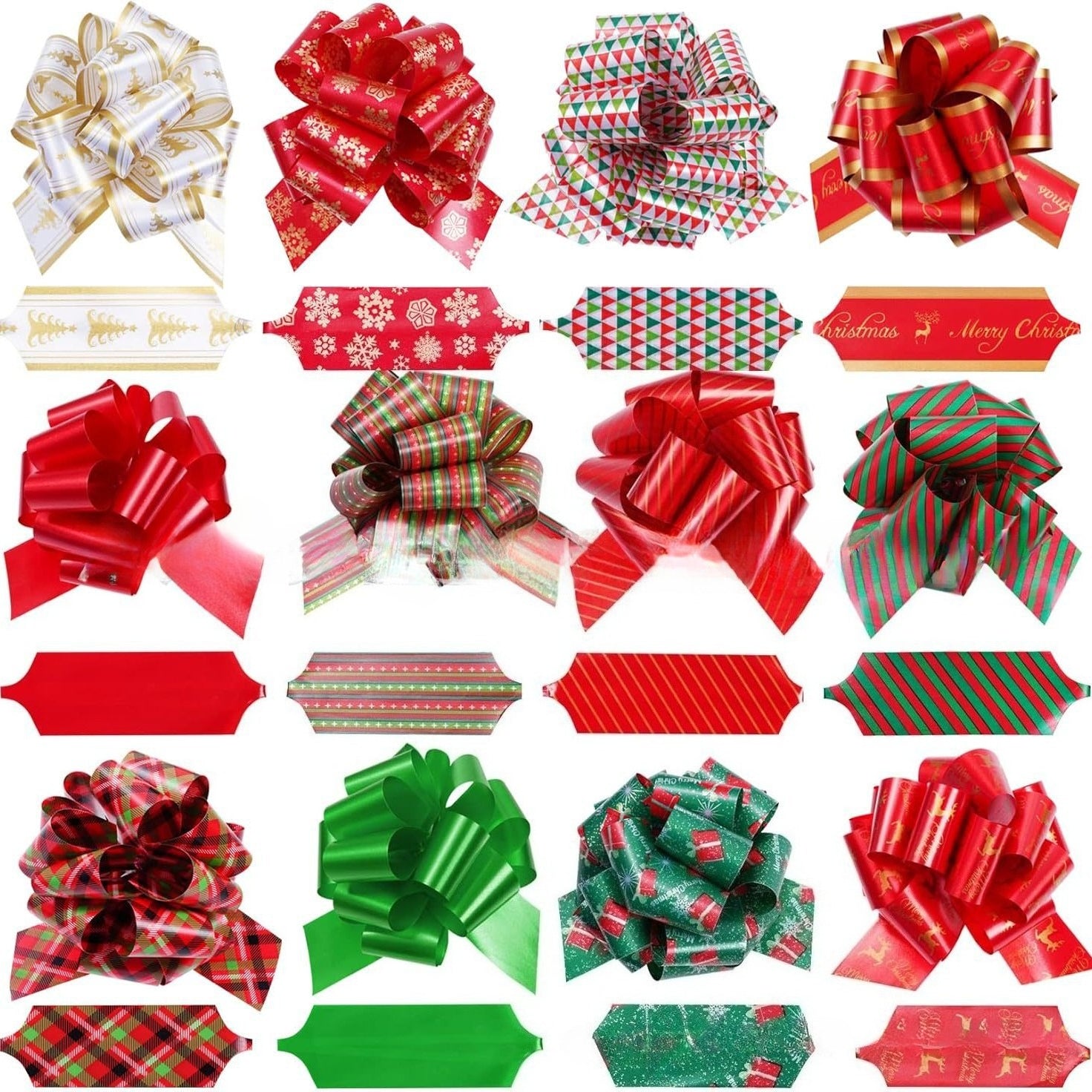 Christmas Gift BowFestive Plastic Ribbon Ties For Wrapping Decorations And Wedding Favors Birthday  5