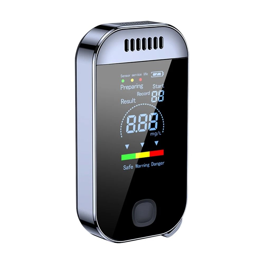 Digital Breath Alcohol Tester With LCD Display And USB Rechargeable NonContact Sensor 1