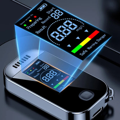 Digital Breath Alcohol Tester With LCD Display And USB Rechargeable NonContact Sensor 4
