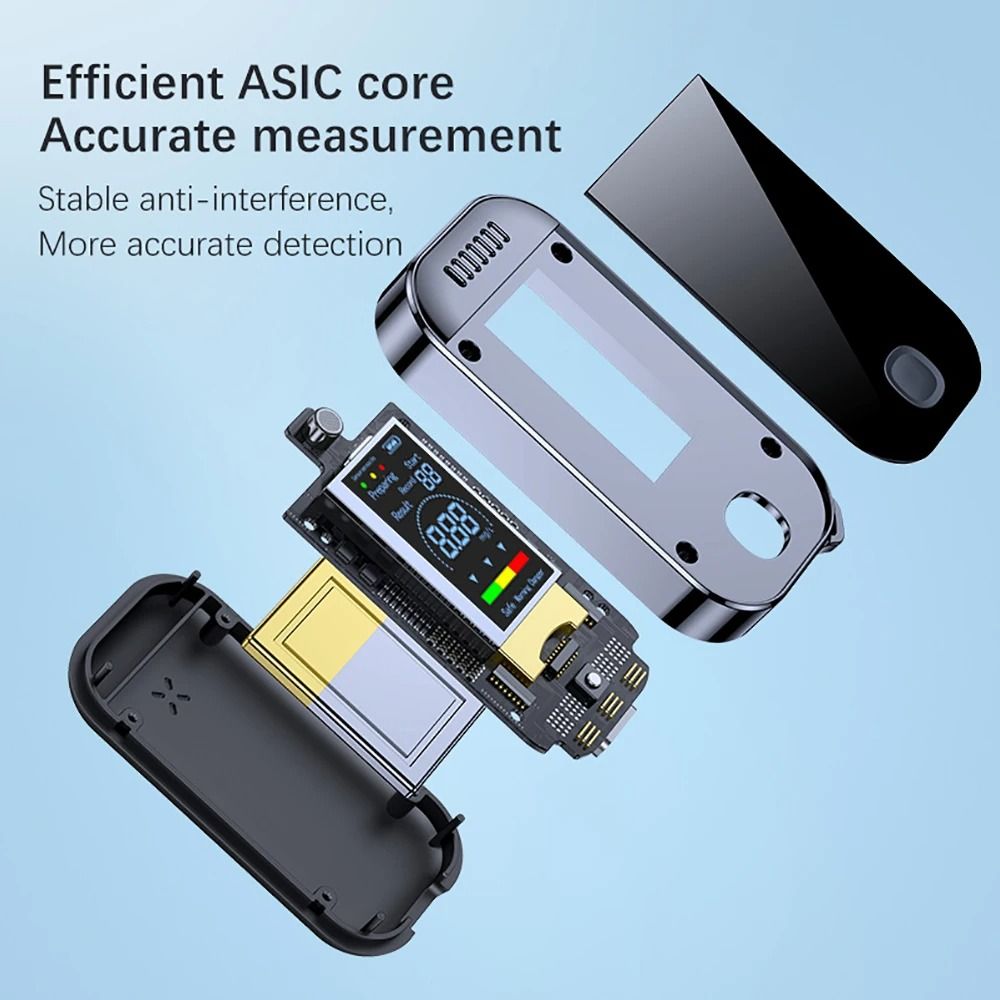 Digital Breath Alcohol Tester With LCD Display And USB Rechargeable NonContact Sensor 5