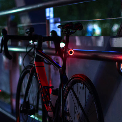 MTB Road Smart Brake Bicycle Tail Light USB Charging Bike Rear Light Waterproof Seatpost Saddle Cyc 4