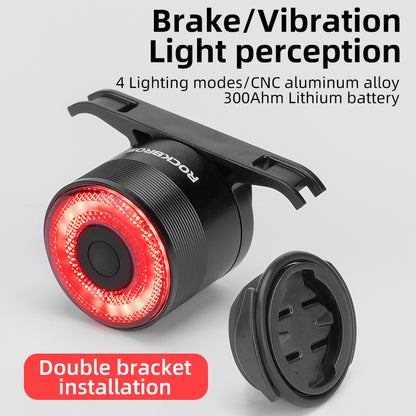 MTB Road Smart Brake Bicycle Tail Light USB Charging Bike Rear Light Waterproof Seatpost Saddle Cyc 5