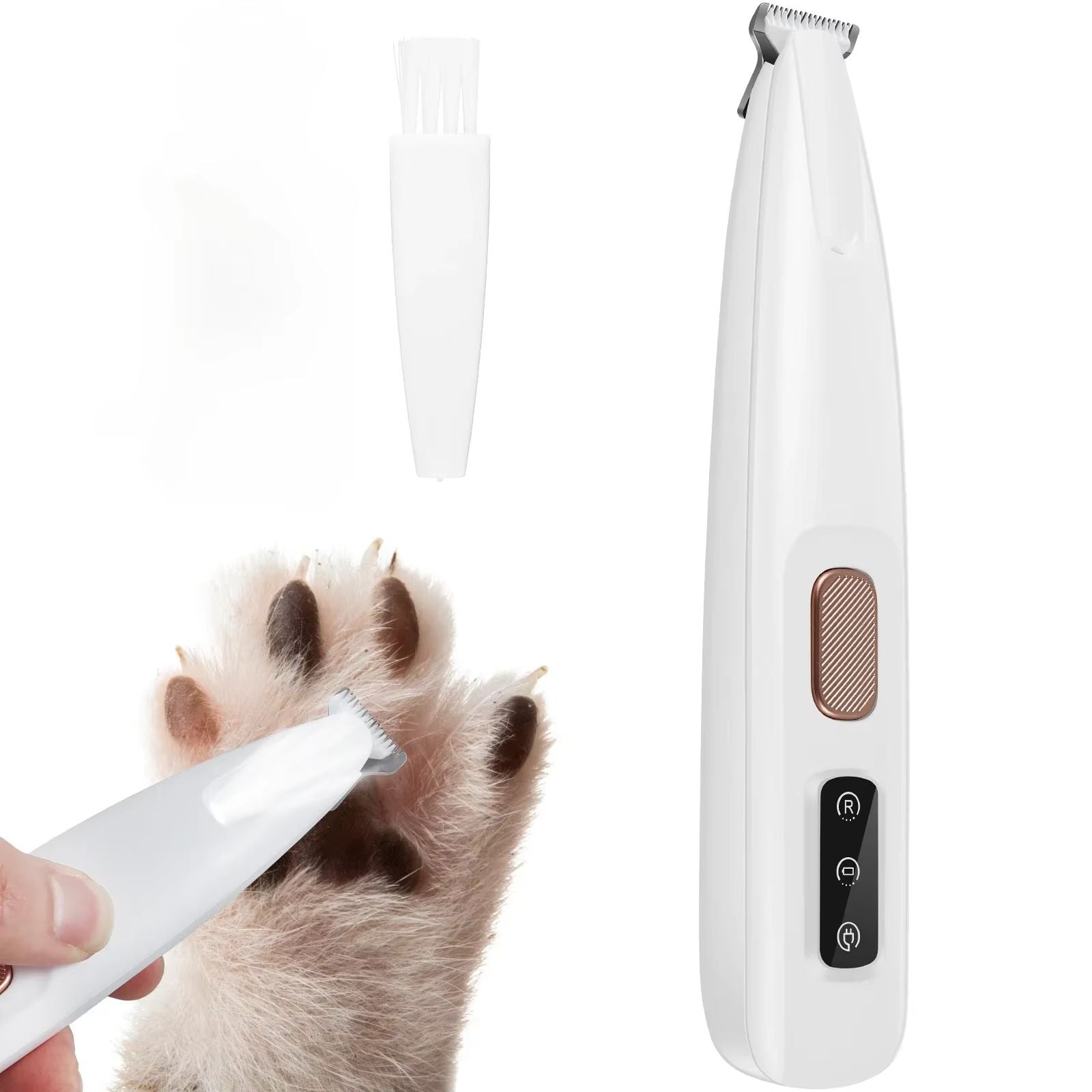 PetPro 18 mm LED Waterproof Paw Trimmer – Dog & Cat Grooming Clipper