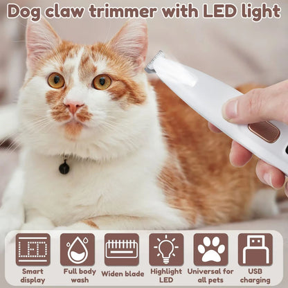 PetPro 18 Mm LED Waterproof Paw Trimmer  Dog  Cat Grooming Clipper 1