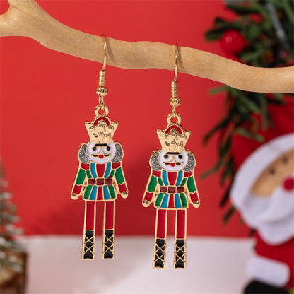 New Trendy Exquisite Christmas Light Bulb Drop Earrings For Women Simple Rhinestone Bowknot Earring 3