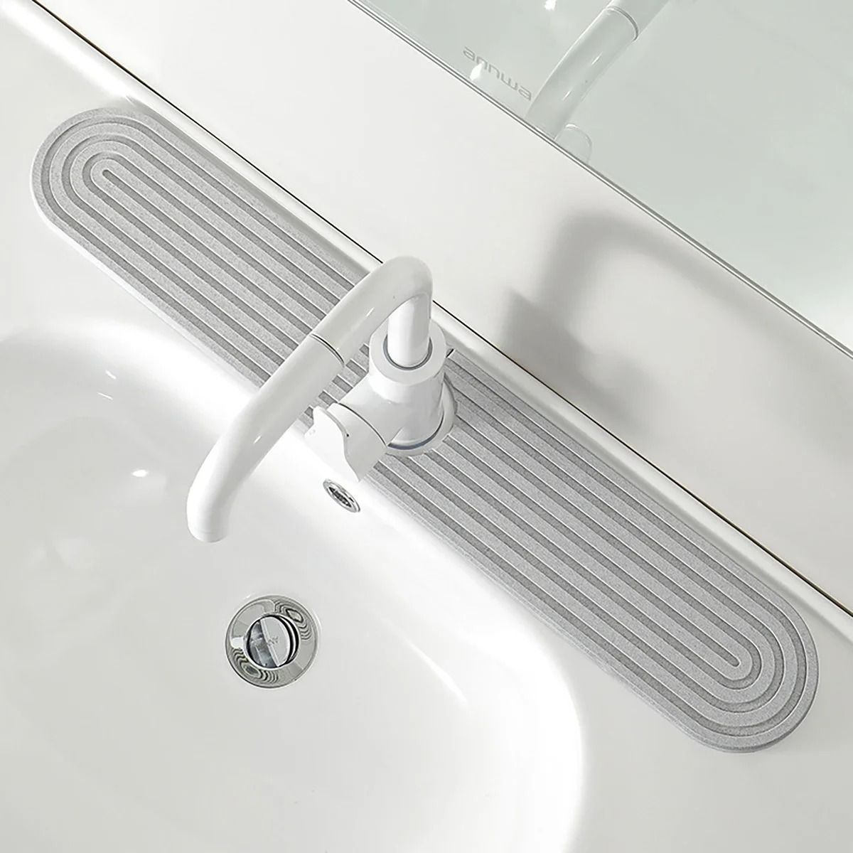 Super Absorbent Fast Drying Faucet Mat  Diatomite Stone Sink Tray For Kitchen And Bathroom 18