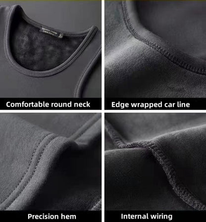 Autumn Winter Thermal Underwear Mens Sleeveless Vest Warm Thickening Thermo Lingerie Thermal Unders 1