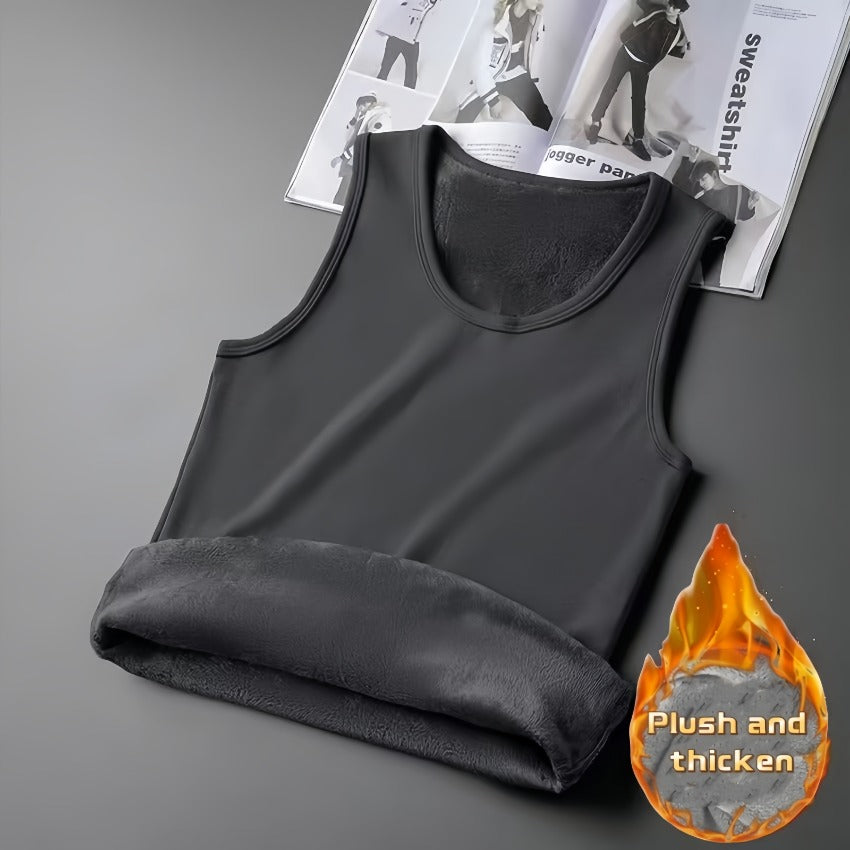 Autumn Winter Thermal Underwear Mens Sleeveless Vest Warm Thickening Thermo Lingerie Thermal Unders 7