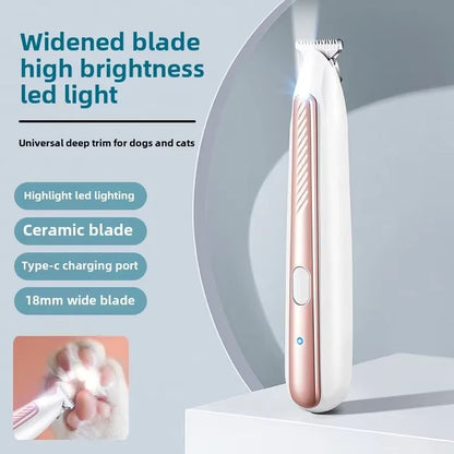 PetGroom Pro LED Waterproof Hair & Paw Trimmer – Precision Grooming for Dogs & Cats
