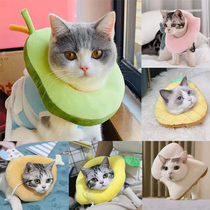 ComfortGuard Toast & Avocado Soft Cotton E-Collar – Adjustable Wound-Protection Shield for Dogs & Cats