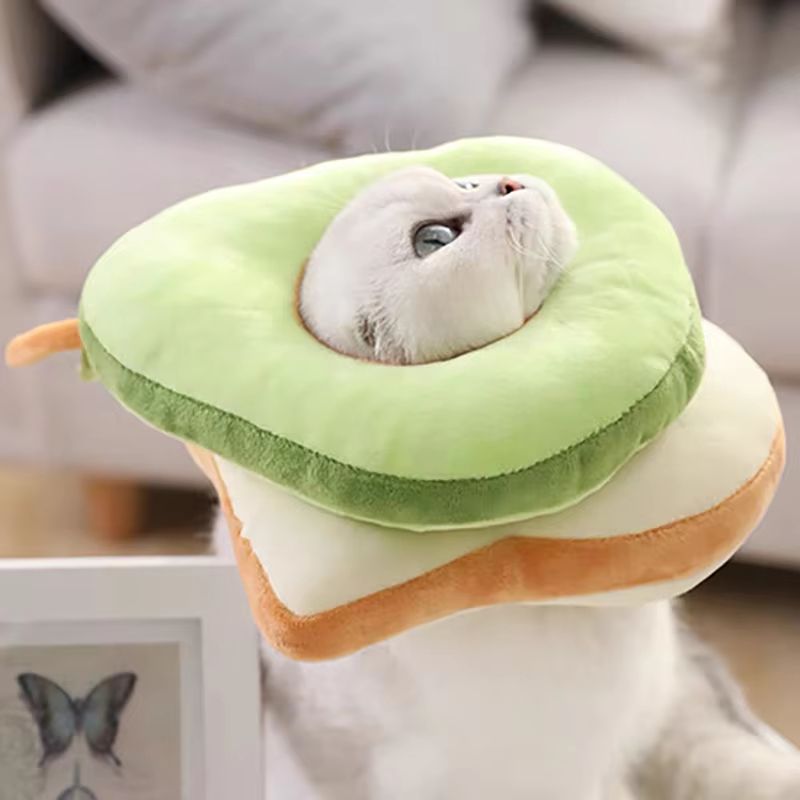 ComfortGuard Toast  Avocado Soft Cotton ECollar  Adjustable WoundProtection Shield For Dogs  Cats 2