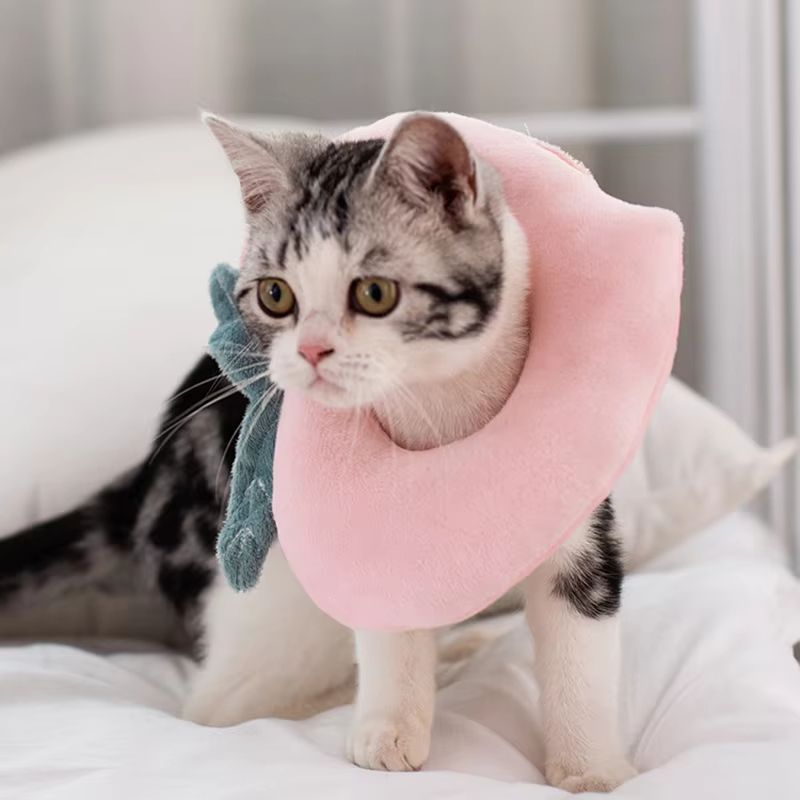 ComfortGuard Toast  Avocado Soft Cotton ECollar  Adjustable WoundProtection Shield For Dogs  Cats 3
