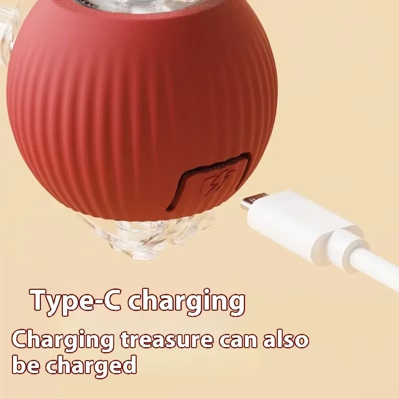 WhiskerSpin Smart Rolling Toy Ball  USB Rechargeable Auto Teaser For Cats  Pets 4