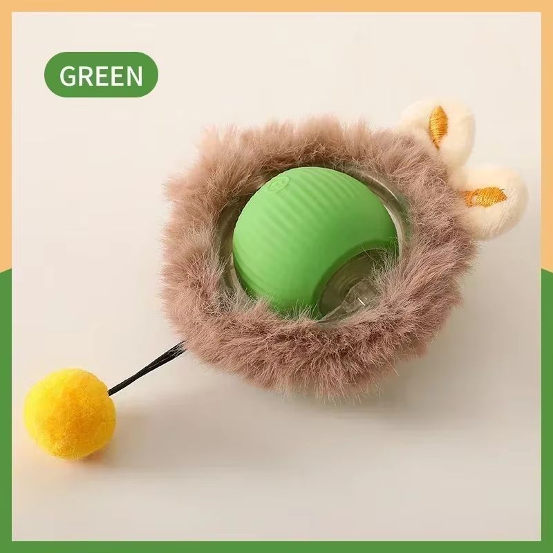 WhiskerSpin Smart Rolling Toy Ball  USB Rechargeable Auto Teaser For Cats  Pets 8