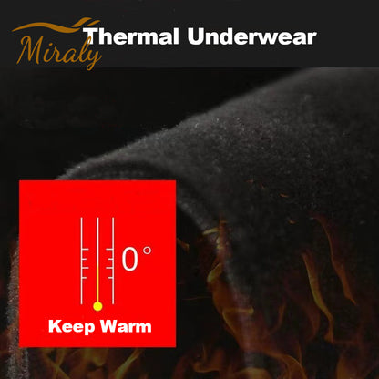 Men Underwear Set Fleece Thermal Long Compression Tights Winter Sports Fitness Undershirts Tracksui 4