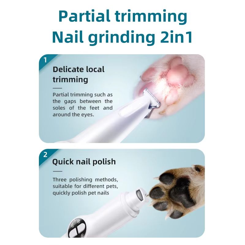 PawPrecise LED Waterproof Dog  Cat Paw Trimmer  Rechargeable Grooming Clipper 1