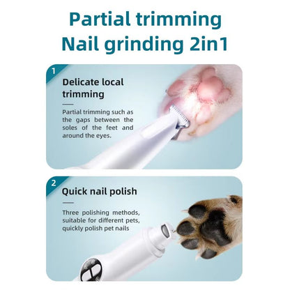 PawPrecise LED Waterproof Dog  Cat Paw Trimmer  Rechargeable Grooming Clipper 1