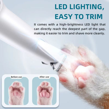 PawPrecise LED Waterproof Dog  Cat Paw Trimmer  Rechargeable Grooming Clipper 2