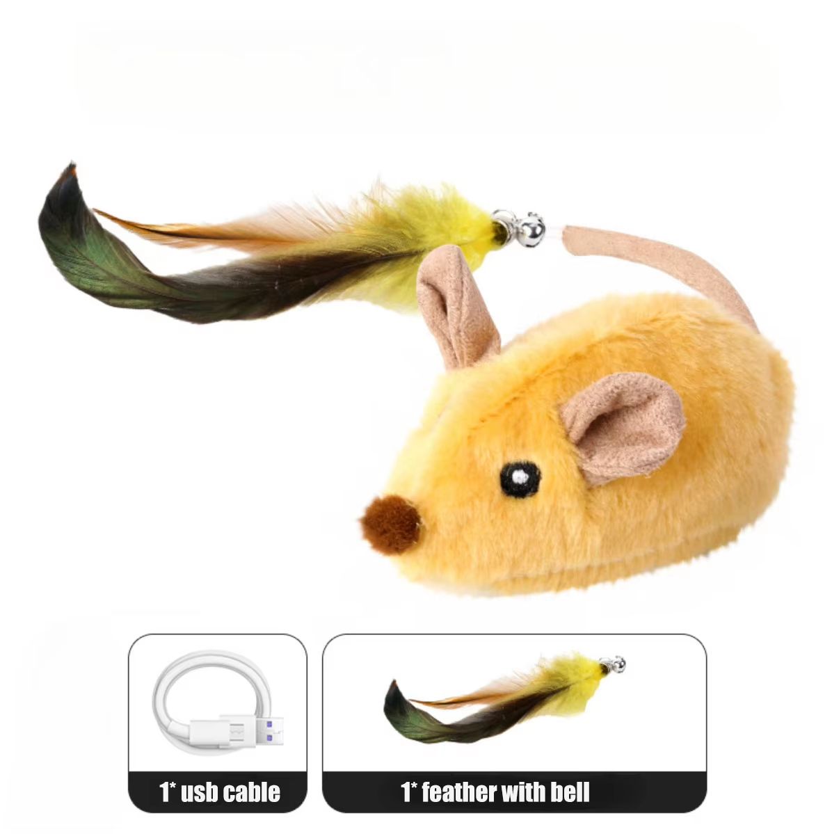WhiskerChase AutoMouse Toy  Interactive Sensing Electronic Mouse For Cats  Pets 5