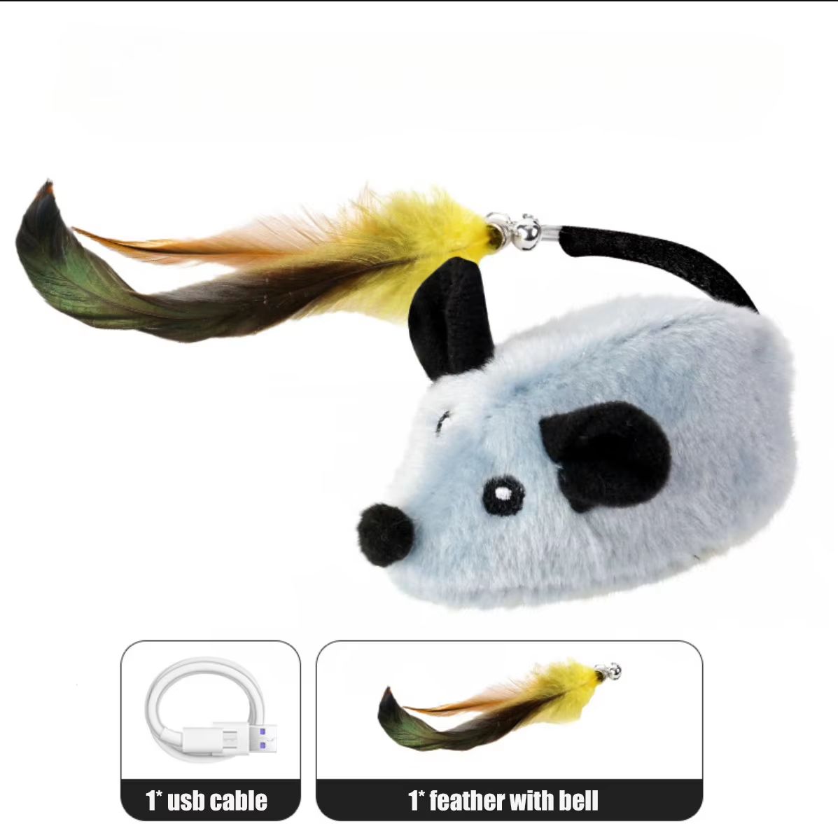 WhiskerChase AutoMouse Toy  Interactive Sensing Electronic Mouse For Cats  Pets 6